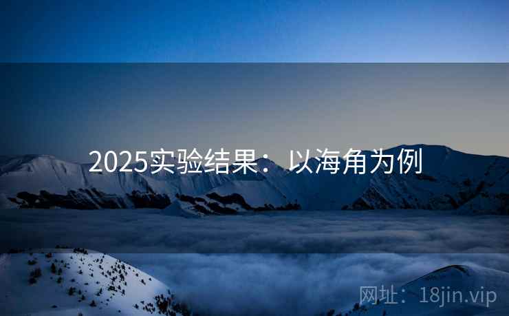 2025实验结果:以海角为例 第1张 2025实验结果:以海角为例 第1张